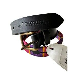 The Tackeria Leather Belt NWT Black Argentine Polo Gaucho Pampa 20 Black